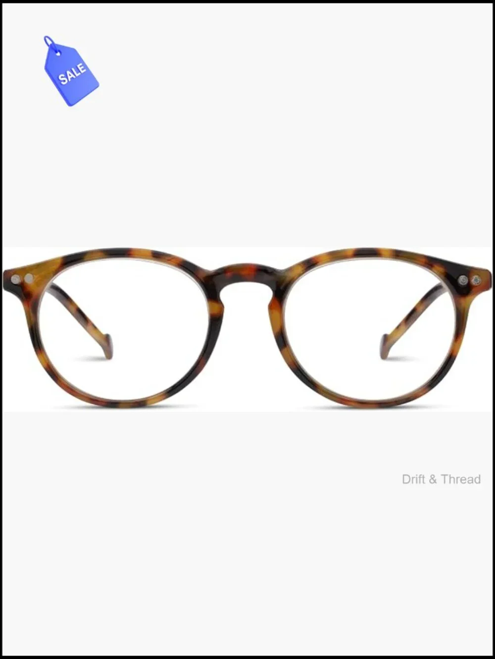 Round Blue Light Blocking Reading Glasses with Spring Hinges